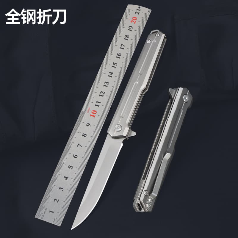 Cross-Border Outdoor Folding Knife Camping Tactical Knife Stainless Steel Multi-Functional Mini Self-Defense Knife Survival Knife Drop Shipping