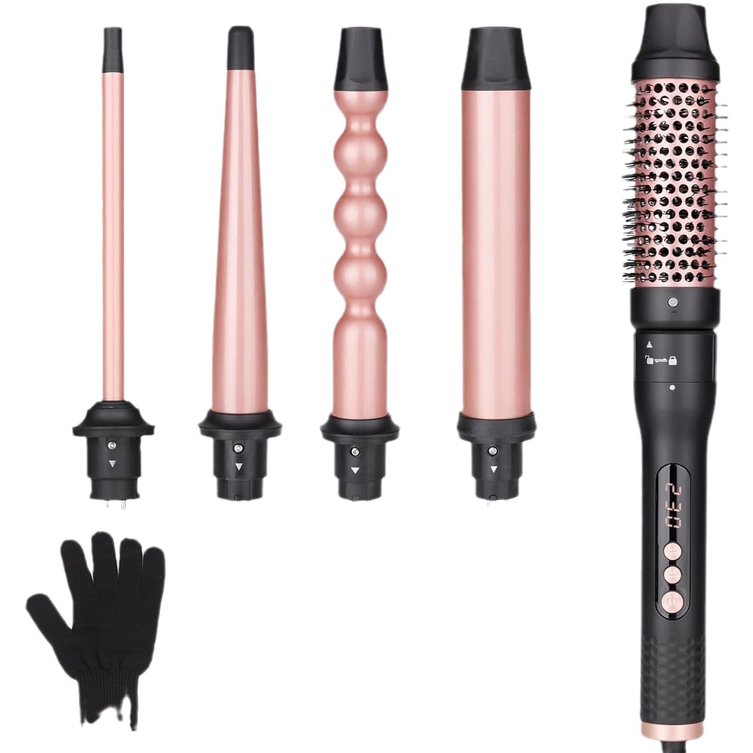 Temu Best-Selling Multi-Function Temperature Control Curling Brush 5-in-1 Curling Iron 32mm Large Wave Hair Styler Manufacturer