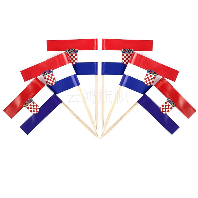 Croatia signed flag World Cup flag toothpick flag cross-border Amazon spot flags of various countries toothpick flag spot