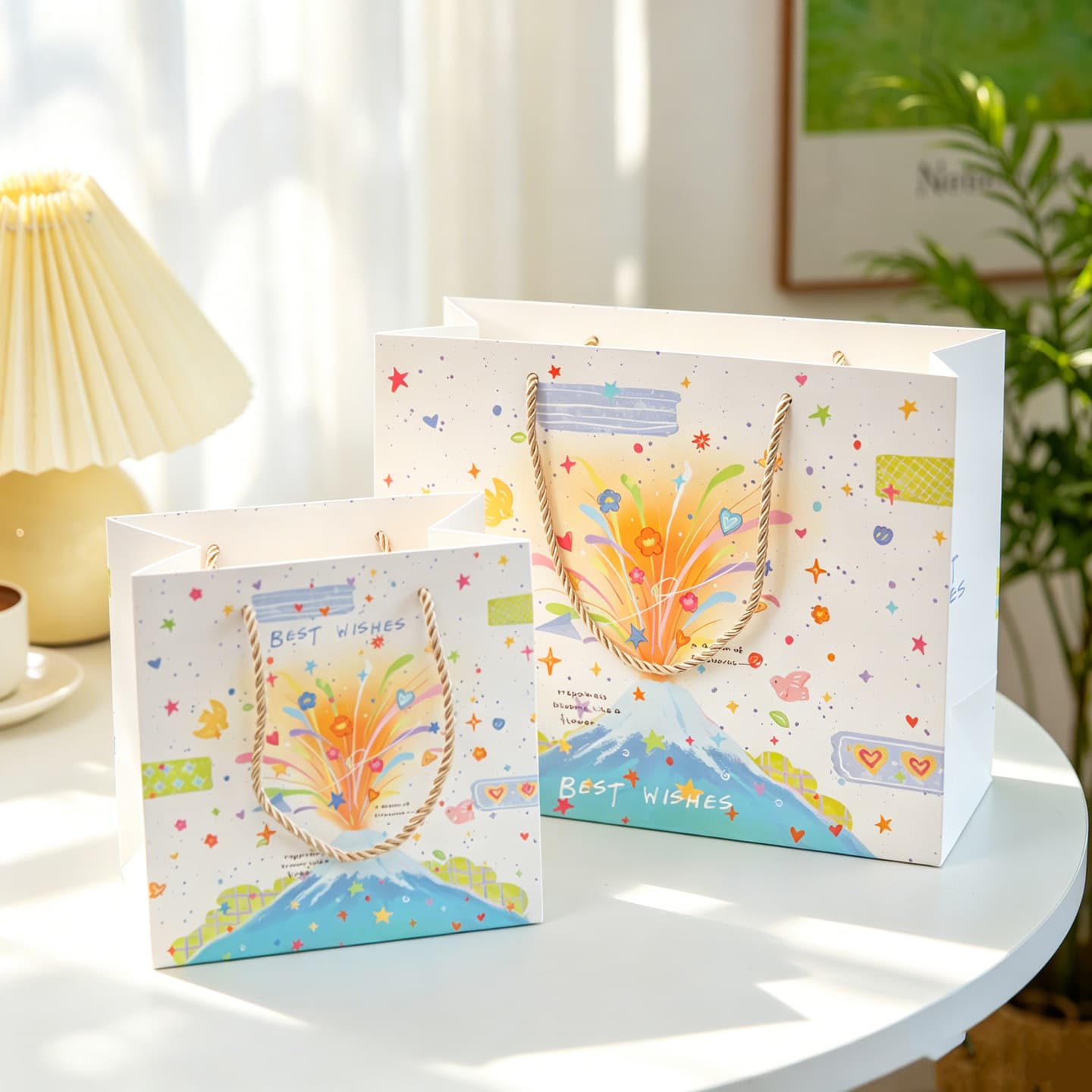 Sweet Wishes Cartoon High-Appearance Handbag Cute Creative Gift Paper Bag Birthday Gift Blessing Handheld Paper Bag
