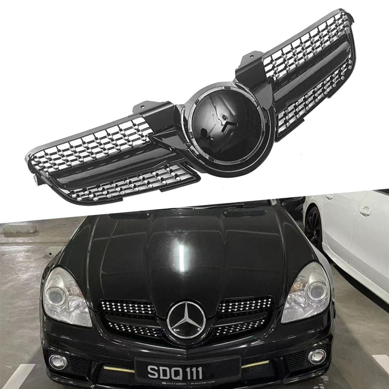 Suitable for 2008-2010 SLK-Class R171 Modified Starry Sky Grille Original Car Replacement