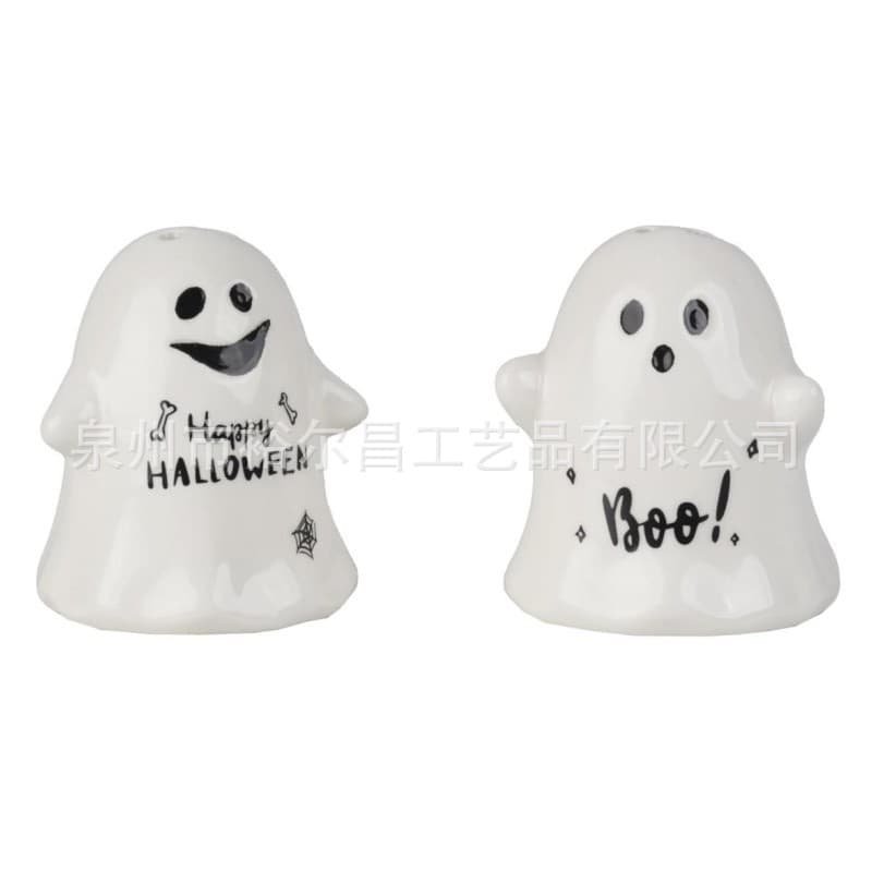 Ceramic Salt and Pepper Shaker - Halloween Ghost Design