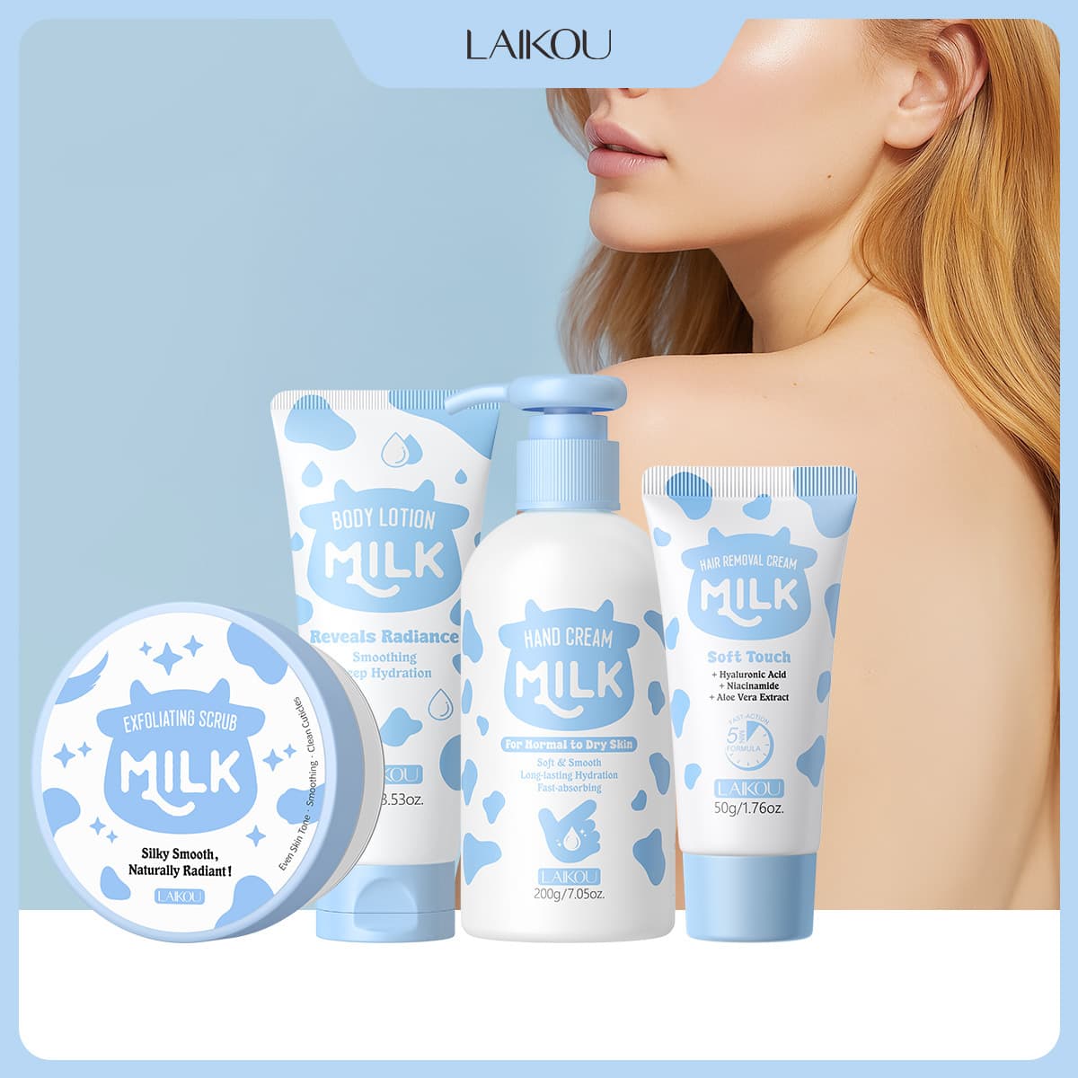 Cross-border Full English LAIKO New Skincare Set Series Combination Facial Body Care Foreign Trade Stock Manufacturer