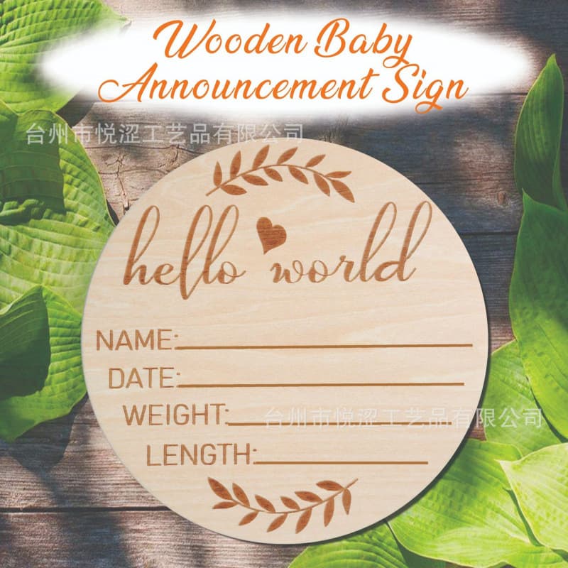 Cross-border Newborn First Year Milestone Photo Frame Wooden Baby Child Growth Memory Month Sign
