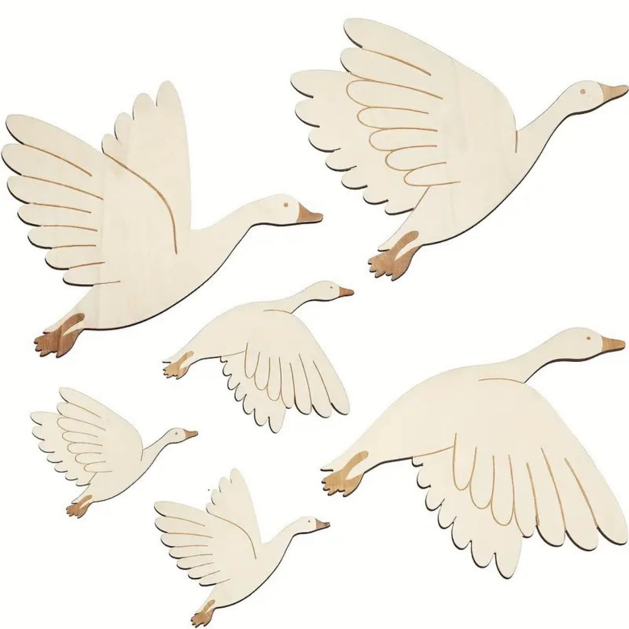 Handmade DIY Wood Carved Seagull Wall Decor Mediterranean Theme Children's Room Wall Art Decorations Wooden Wall Tack Ornaments