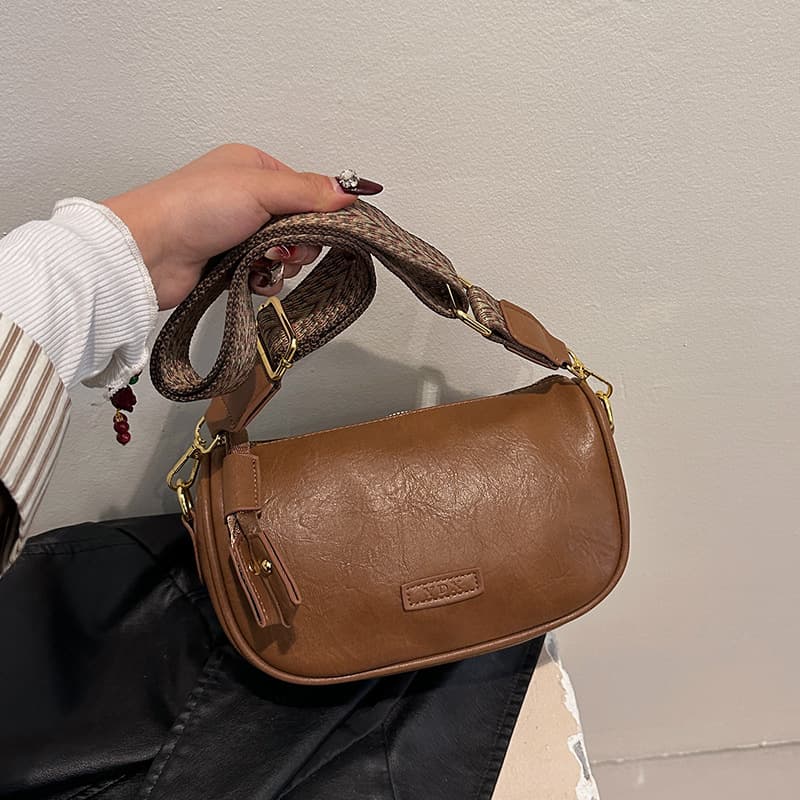 Retro Square Pillow Bag Women's Solid Color Textured Single Shoulder Luxury French Style Simple Crossbody Bag Urban Minimalist