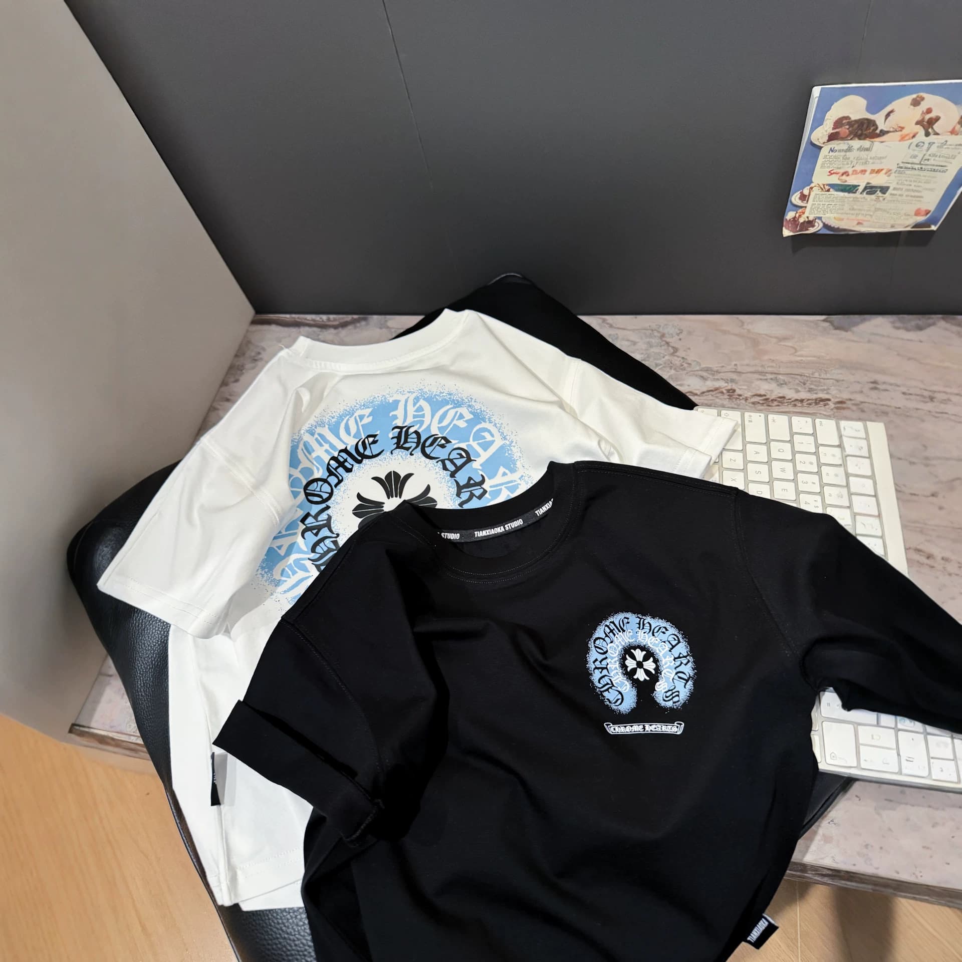 2026 Summer New Arrival Boys' Fashion T-Shirt, Korean Style Casual Short Sleeve Top with Solona Print, Cotton Crew Neck