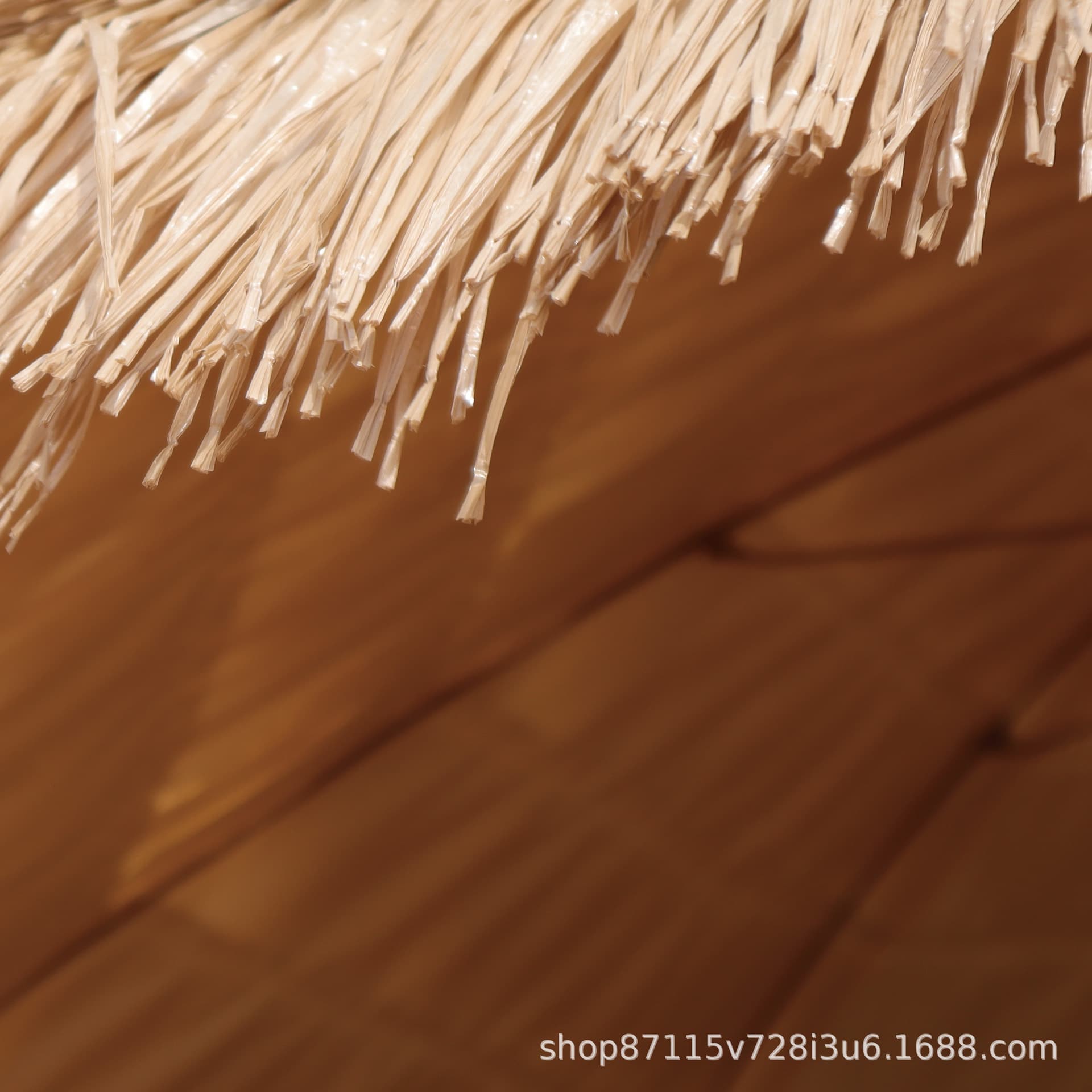 Outdoor Artificial Straw Umbrella Thatch Umbrella Folding Decorative Beach Umbrella Courtyard Villa Sun and Rain Umbrella for Tea by the Fire