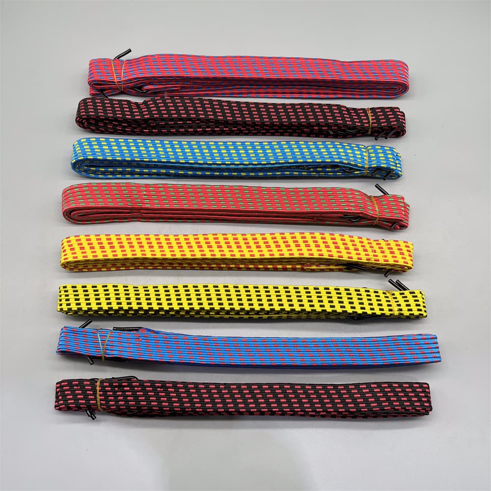 Trunk tie-down hook elastic bungee rope motorcycle cargo strap luggage 2.5cm colored dot strap