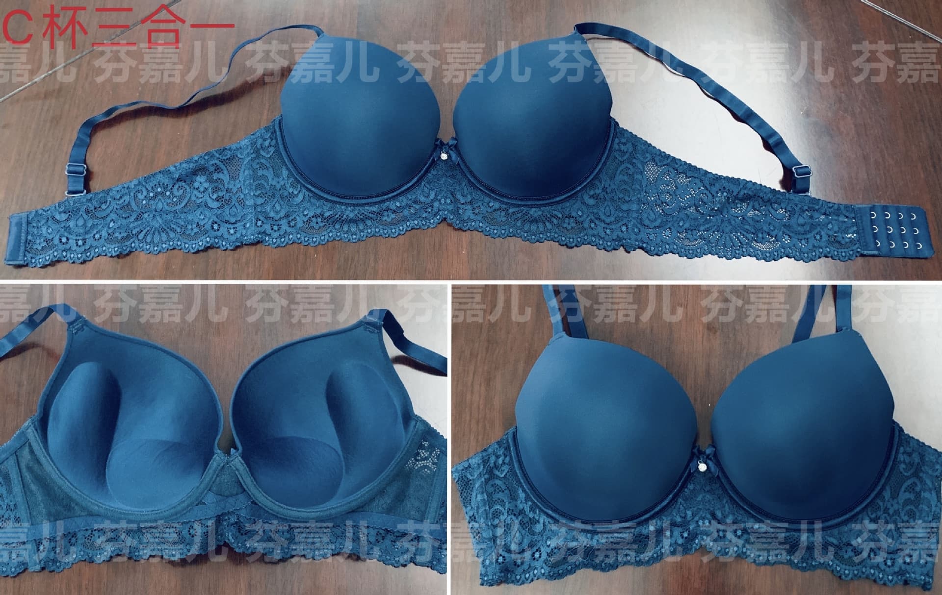 2023 Amazon Export Lace Tie-Front Push-Up Bra with Underwire, Lifting and Shaping Women's Lingerie