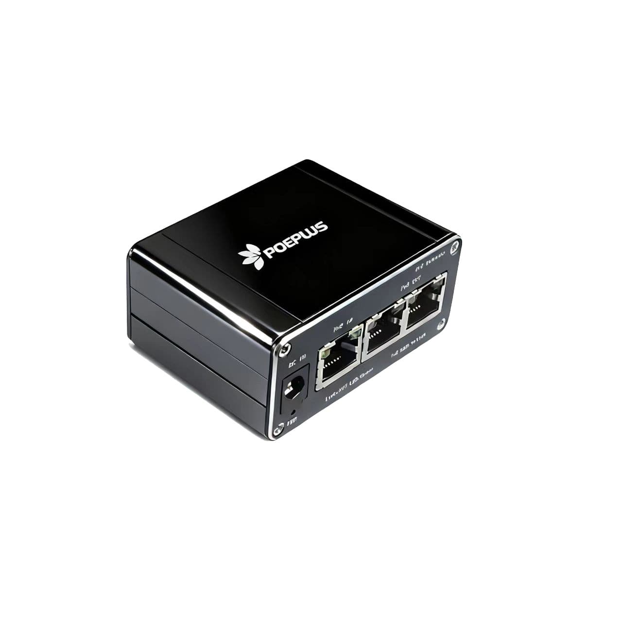 Gigabit One-in-Two-out PoE Extender, 3-port PoE Network Switch, 48-57Vdc in