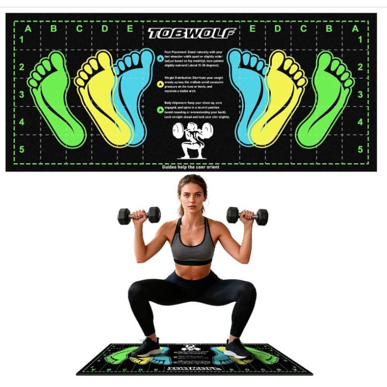 Cross-border TEMU squat footprint mat, diatomaceous earth Pilates training mat, home use, non-slip, dirt-resistant, easy-to-clean foot mat