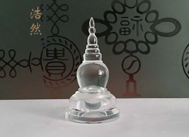 Small Stupa Pagoda, Empty Relic Plastic Thai Gau Acrylic Crystal, Low-Cost Transparent Box Pagoda