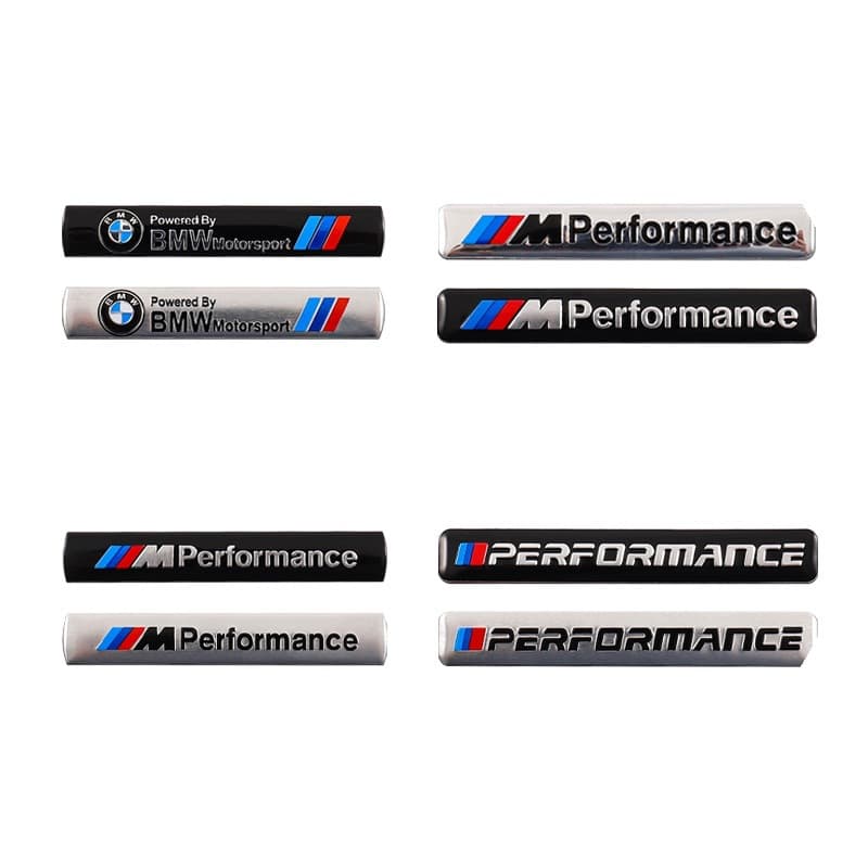 M Performance metal car badge sticker for BMW, aluminum emblem for fender decoration
