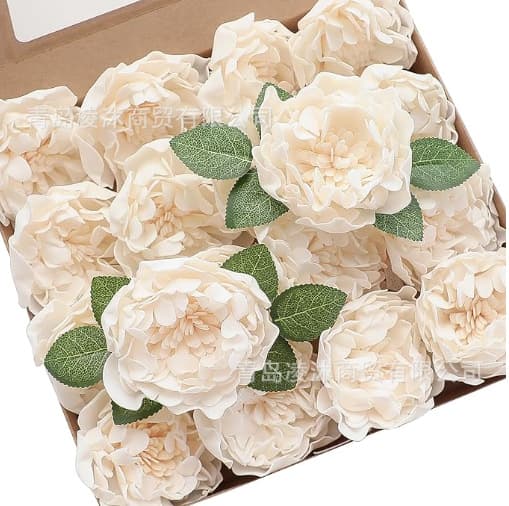 Foam Artificial Flower Cross-Border Hot Selling Peony Foam Flower Head with Stem Valentine's Day Decoration