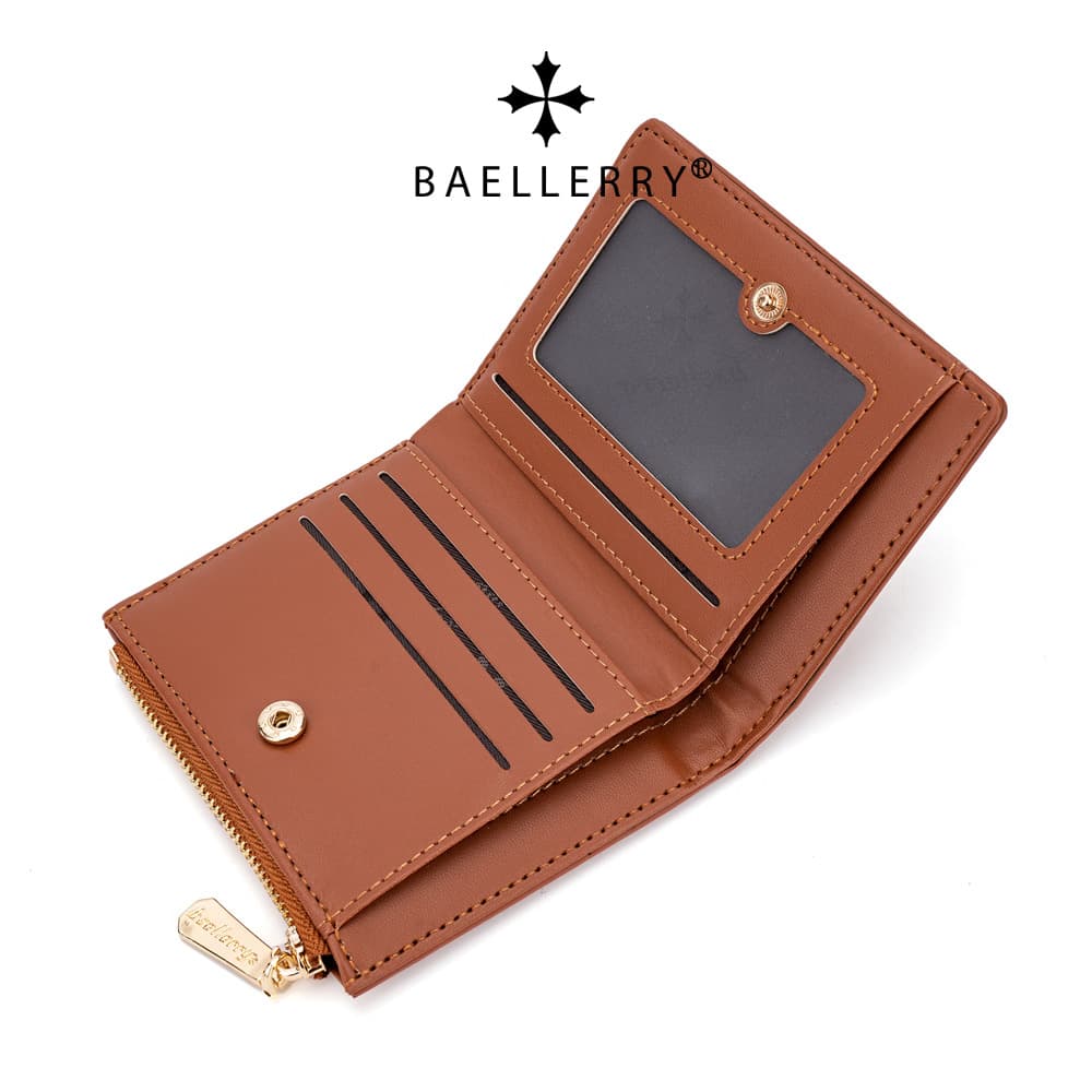 New Women's Short Wallet with Premium Stone Texture, Ins Style PU Leather Zip Around Clutch for Students