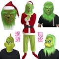 Grinch Headgear Christmas Thief Green Hair Monster Grinch Mask Christmas Grinch Costume Movie Cosplay