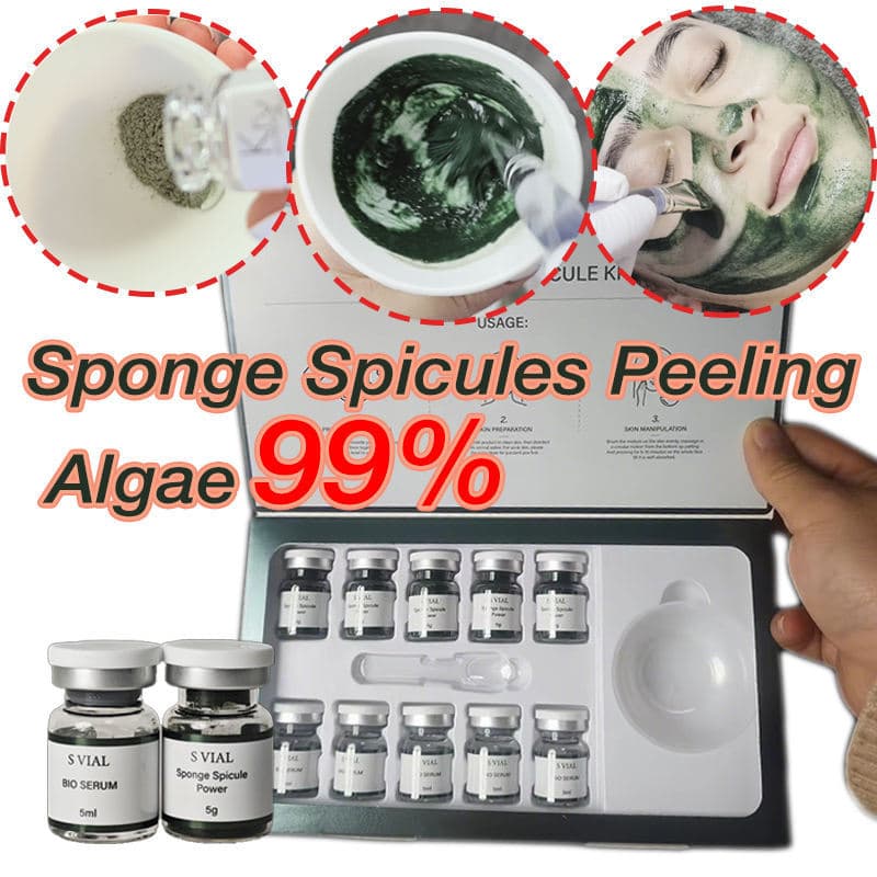 Sponge Spicule Bio-Microneedling Kit Pore Cleansing Sponge Microneedle Serum