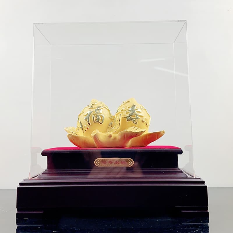 Birthday Gift Flocked Sand Gold Peach for Longevity, Creative Elder Gift, Sales Meeting Wholesale