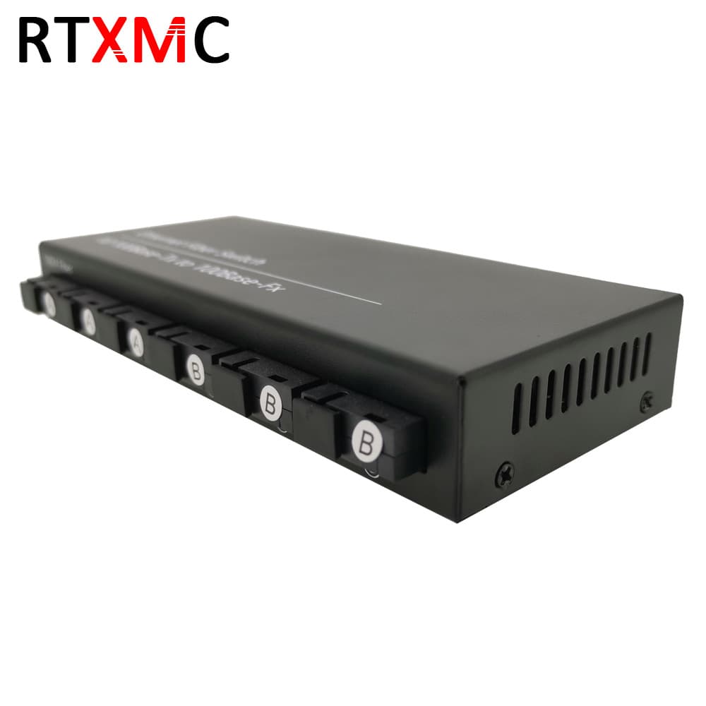 Reverse POE 100M Fiber Optic Media Converter 6 Optical 2 Electrical Single Mode Single Fiber Photoelectric Converter Optical Switch SC Interface