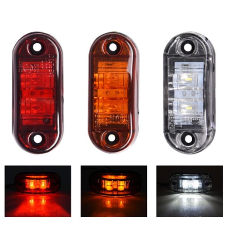 9-30V 2LED Piranha Truck Trailer Side Marker Signal Light Turn Signal LED Tail Brake Light
