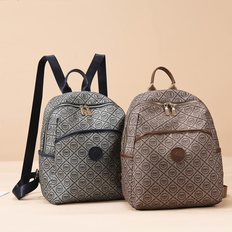 Casual backpack, fashionable printed multifunctional backpack, simple, lightweight, dual-purpose travel, versatile, ladies student backpack