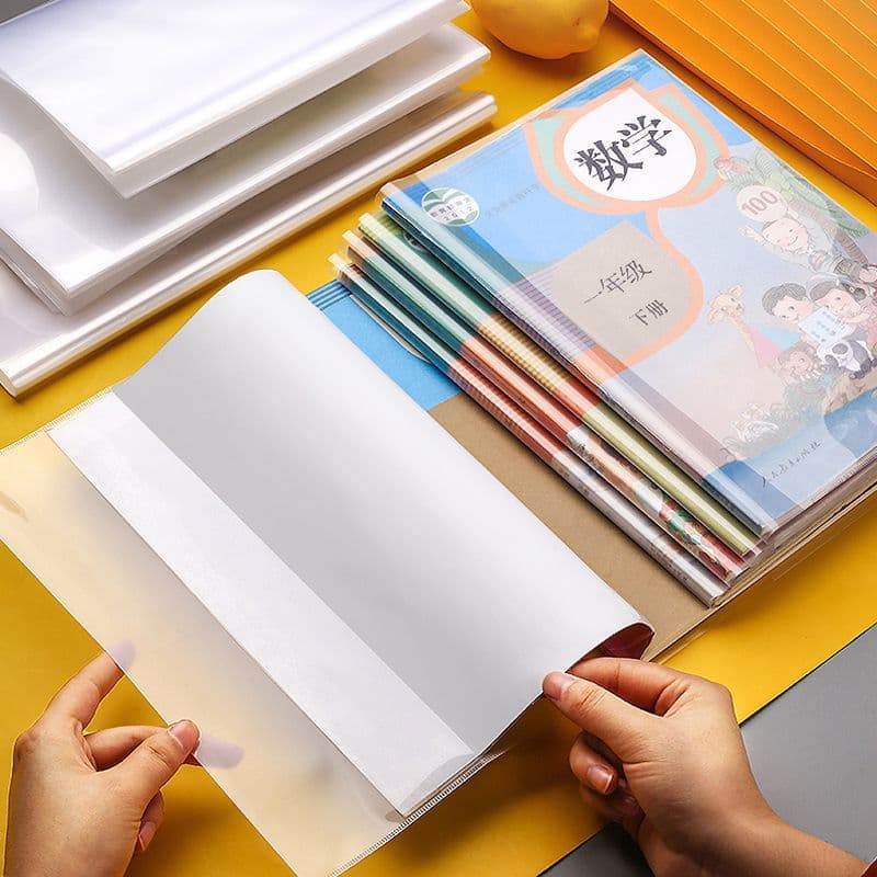 Transparent bag book cover protective film 16k bag book cover book cover paper a4 primary school student waterproof plastic protective cover