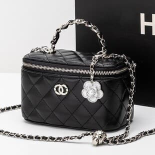 Genuine Leather Women's Bag Chanel-Style Quilted Chain Box Bag 2026 New Handbag Fashion Versatile Shoulder Crossbody Bag