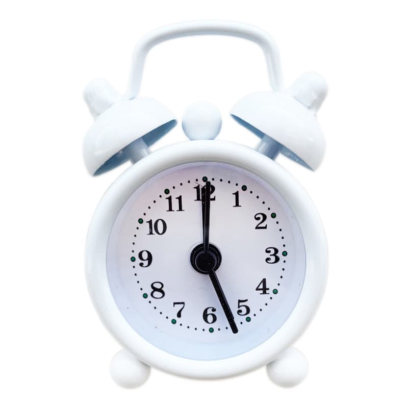 Factory Wholesale 4cm Mini Metal Alarm Clock, Creative Kids Gift Clock with Custom Logo