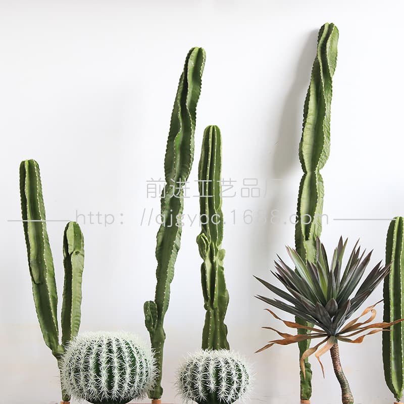 Artificial Cactus Column PU Touch Tropical Succulent Plant for Influencer Store Decoration