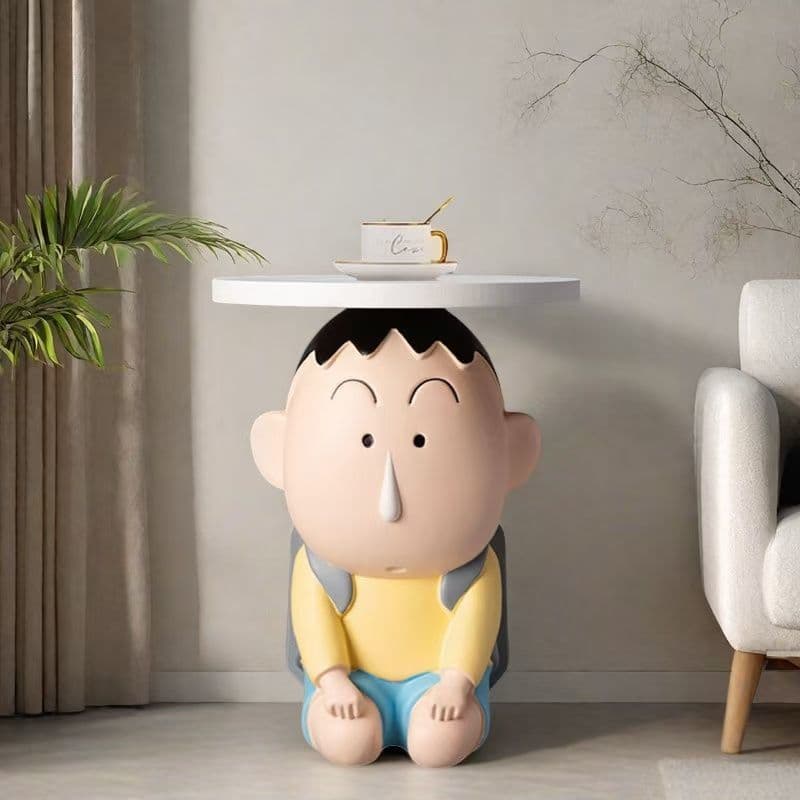 Cartoon Living Room Coffee Table, Sofa Side Table, Corner Table, Movable Bedside Table Decoration, a Dai Floor-Standing Side Table Decoration