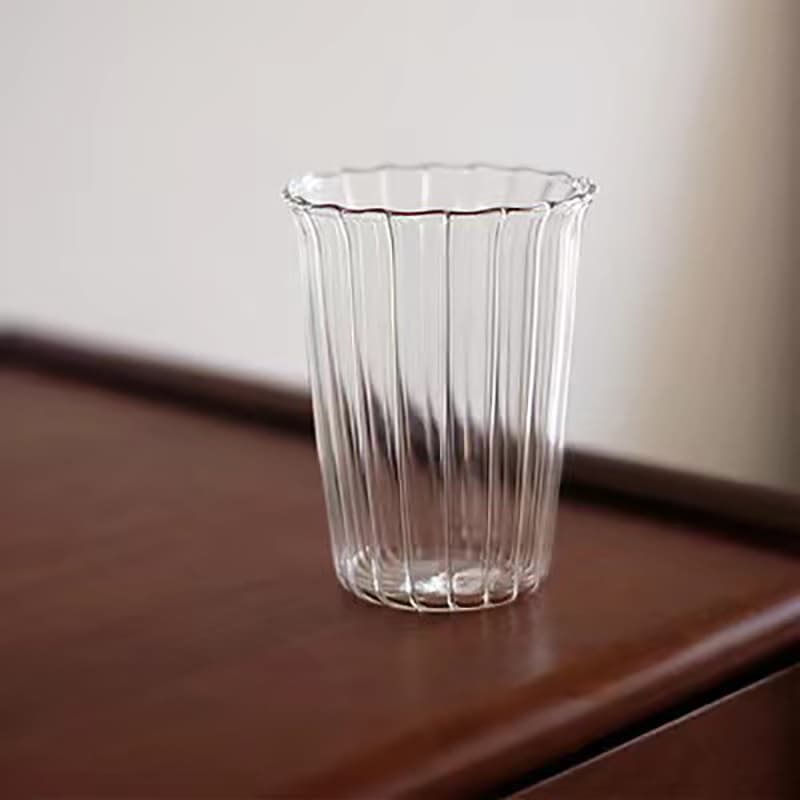 Ins-Style Household Transparent Glass Cup for Beverages and Milk, Iced Americano Cappuccino Latte Coffee Cold Drink Water Cup