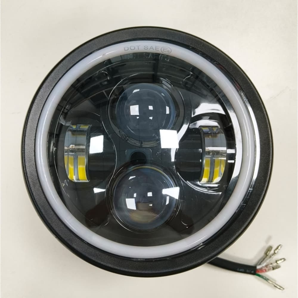 Cross-border Retro Motorcycle Modification Accessories Motorcycle Harley Headlight Retro LED Headlight 6.5 inch Front Light