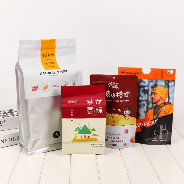 Self-standing Self-sealing Food Bags Casual Snacks Nut Packaging Bags Can Be Printed with Logo Supply Wholesale Food Bags