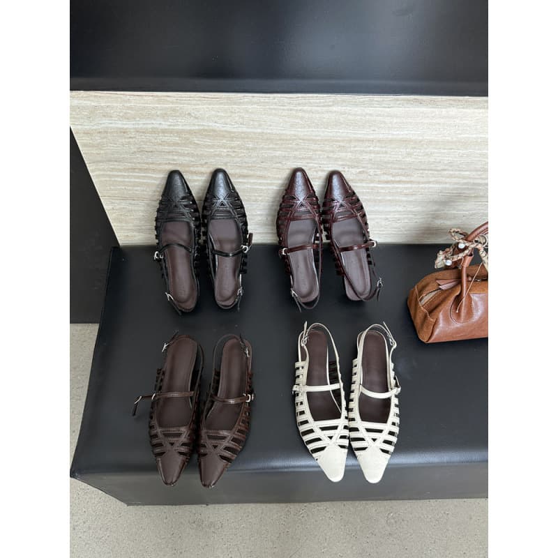 JIAMANNI Wedge Heel Hollow Cutout Sandals for Women, 2026 New Summer Breathable Covered Toe Sandals to Match Dresses