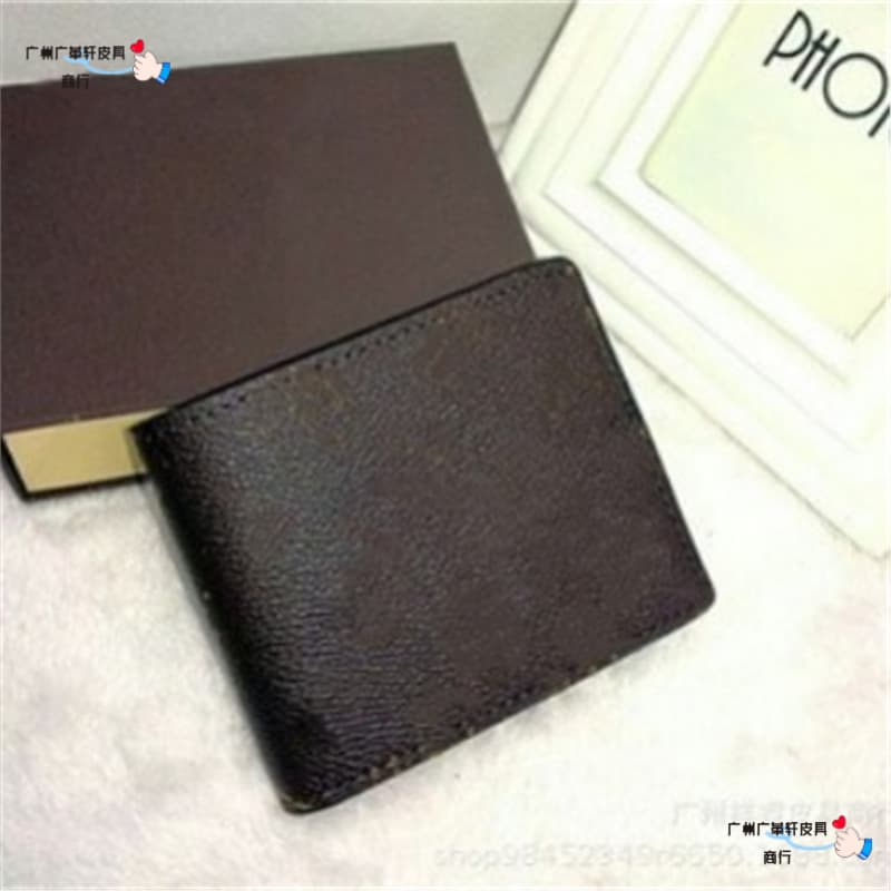 Factory foreign trade men's wallet European and American style casual short half-fold printed horizontal square wallet 60223