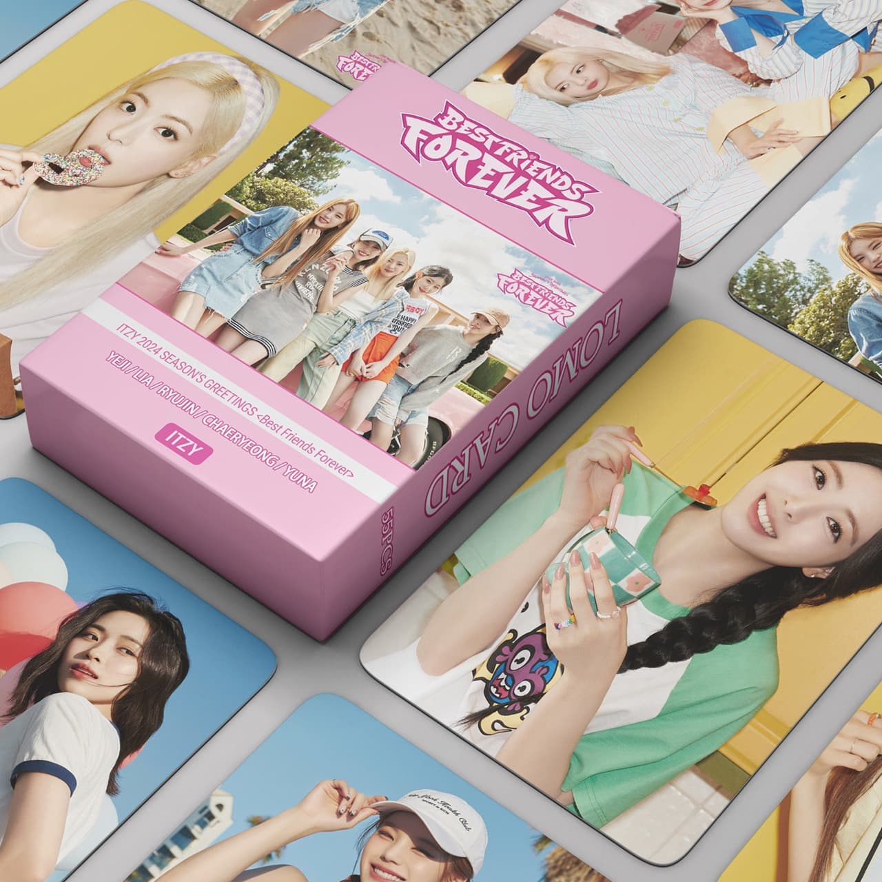 55 ITZY small cards in stock BEST FRIENDS FOREVER card 2024 SEASON'S GREETING