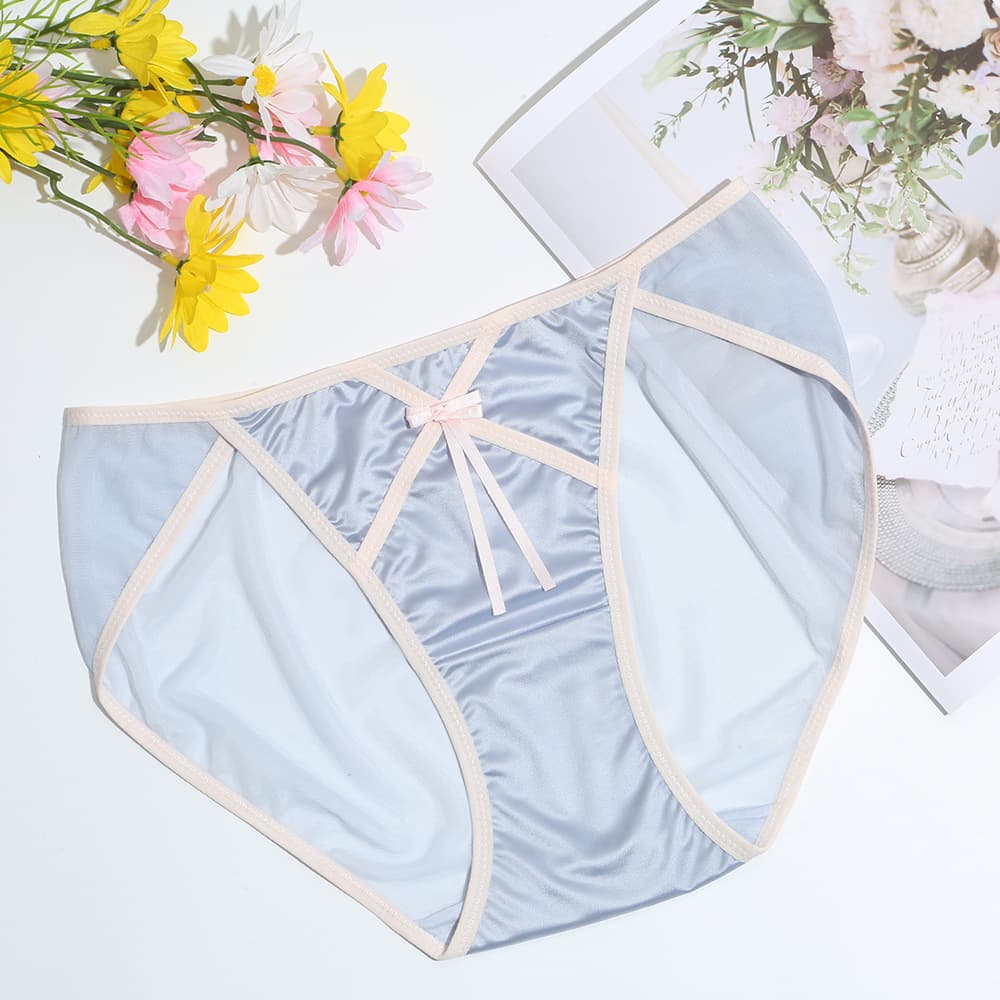 Retail Lace Women's Panties Silky Satin Low-Rise Sexy Bikini Antibacterial Cotton Gusset Women's Bikini