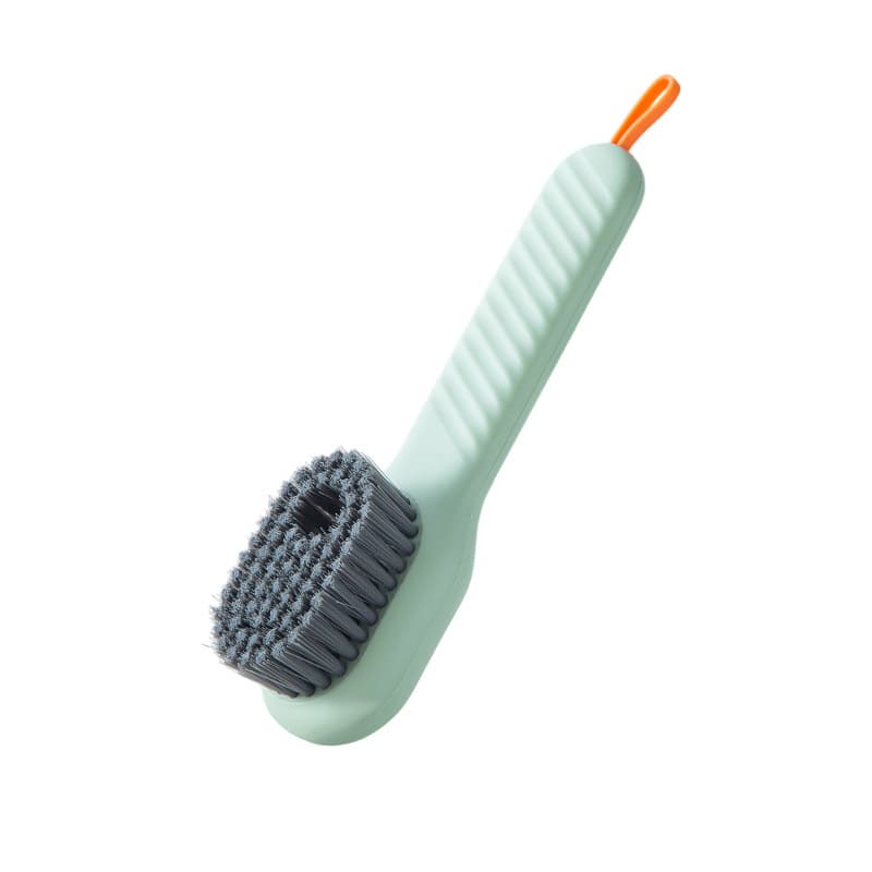 Multi-Function Liquid Dispensing Shoe Brush, Household Press-to-Dispense Shoe Cleaning Tool, Press-Type Soft Bristle Clothes Cleaning Brush