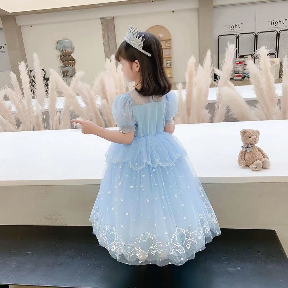 Elsa Princess Dress for Girls Summer Style New Frozen Elsa Dress Children's Summer Gown