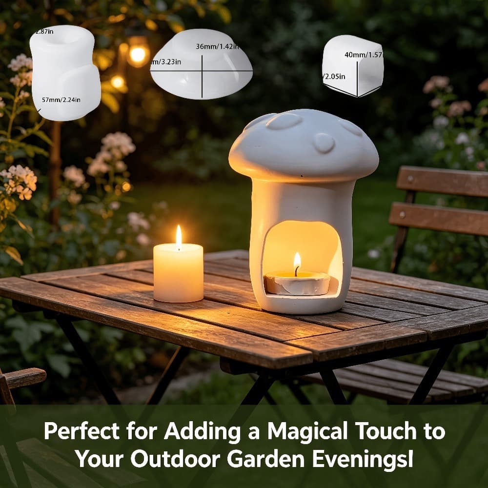 Mushroom House Combination Silicone Mold Resin Plaster DIY Aromatherapy Candle Holder Desktop Ornament Casting Mold