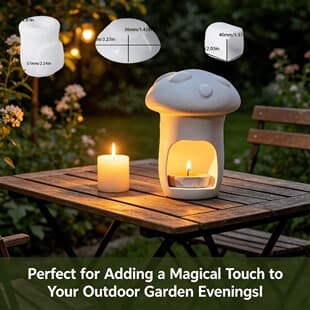Mushroom House Silicone Mold Set for Resin, Plaster, DIY Aromatherapy Candle Holder Desktop Decoration Casting Mold