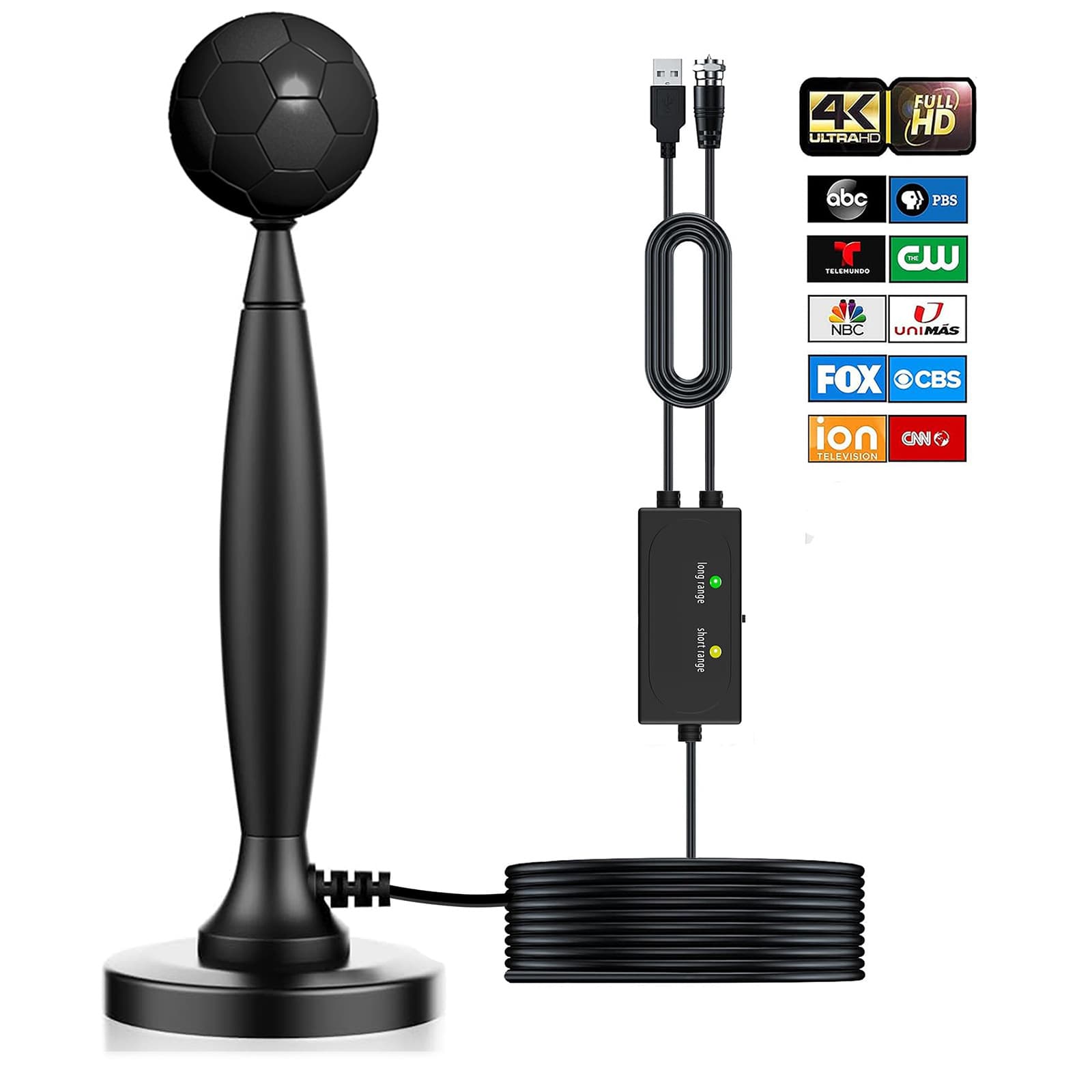 Hot-Selling Digital TV Antenna Indoor Outdoor Waterproof Terrestrial Wave Antenna ATSC Receiver Amazon AliExpress
