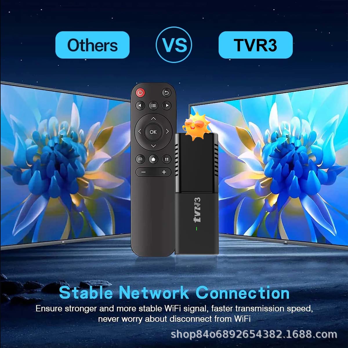 Export Smart Digital Network TV Box 5G Dual Band 4K HD Universal TVR3 TV Box TVBOX