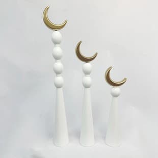 Middle Eastern Arabic Wooden Moon Decoration Middle East Festival Party Atmosphere Ornament