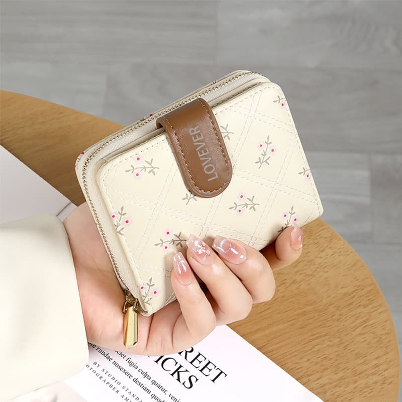 New Women's Wallet Short Printed Card Holder 2023 Summer Wallet Bag Button Zipper Coin Purse Wholesale