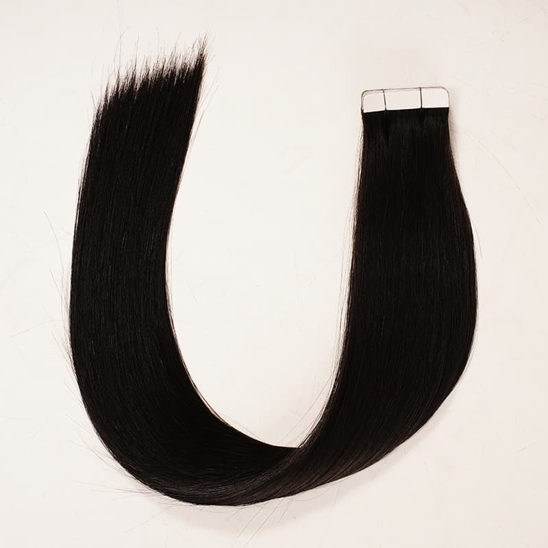 Invisible Lace Wig Hairpiece PU Base Natural Human Hair Extensions, Permeable and Dyeable, Long Straight and Curly Hair