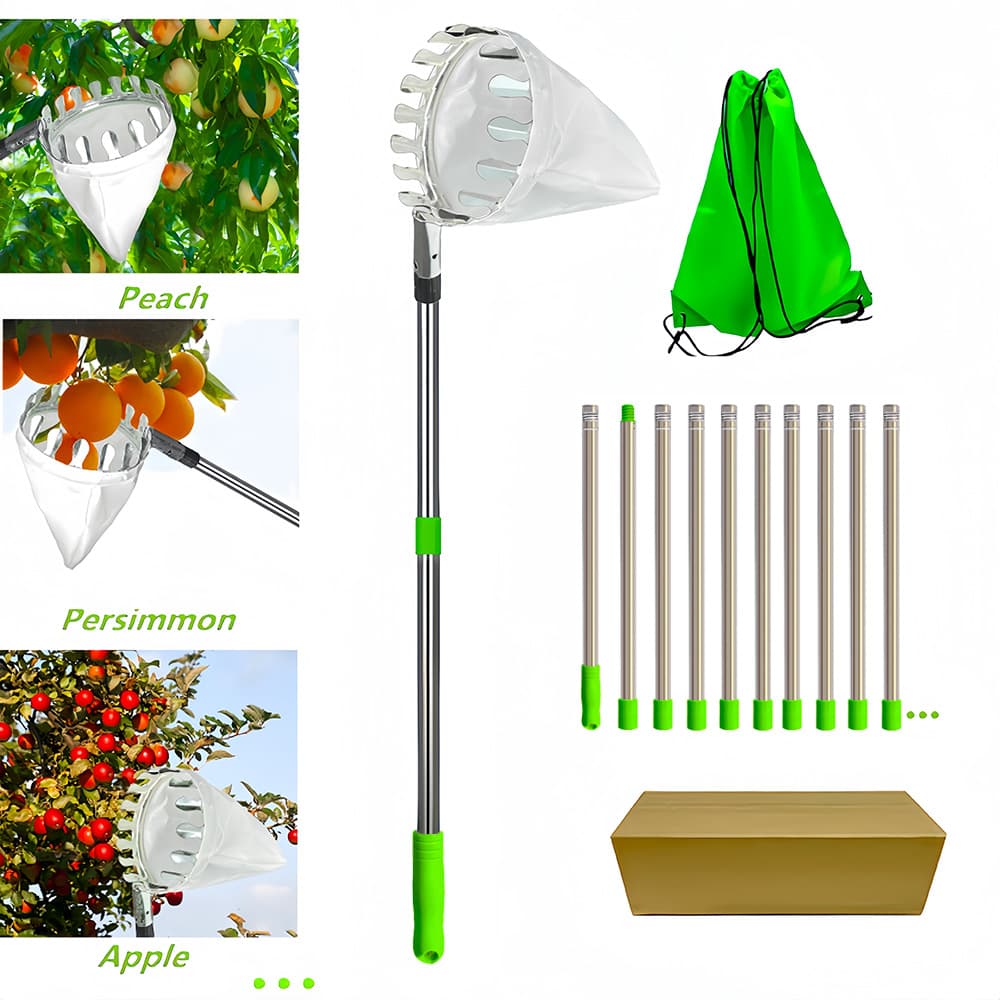 Fruit Picker High-Altitude Orchard Harvester Extendable Rod For Apple And Pear Picker Garden Fruit Picker Chinese Mainland Origi