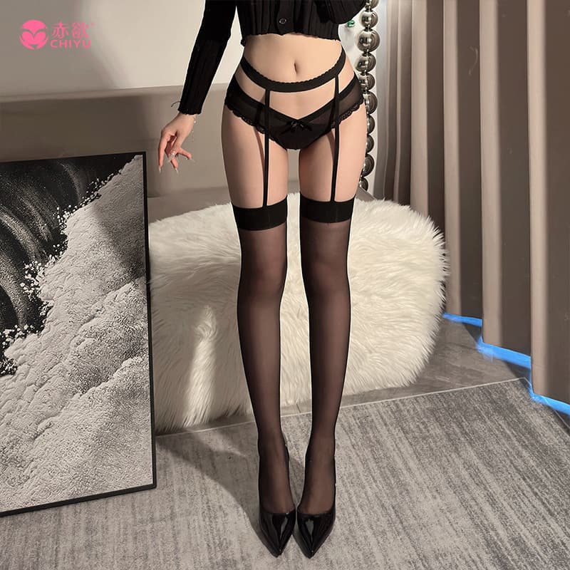 Women's Sexy Open Crotch Pantyhose, No-Need-to-Remove Lingerie for Couples, Pure Desire Tearable Stockings, Fishnet Open Crotch Hosiery