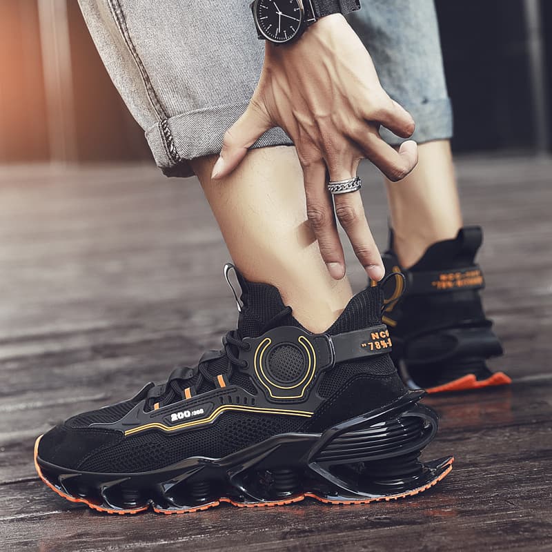 Spring and Autumn New Blade Warrior Men's Shoes, Flyknit Breathable Dad Shoes, Casual Blade Shoes, Trendy Men's Shoes